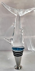 glass whale tail bottle stopper