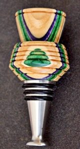 skateboard on stainless wine bottle stopper