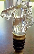 Bottle stoppers made from wine embedded in glass