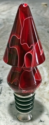 Stainless steel bottle stopper with resin top