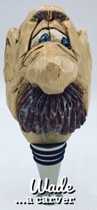 hand carved character bottle stopper