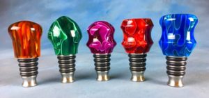 wine stopper, stainless steel with glass top