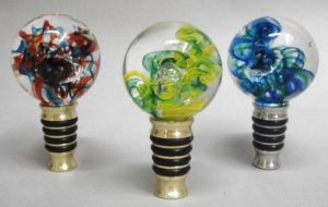 Blown glass bottle stoppers
