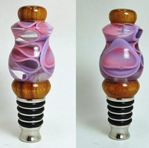 Canarywood and acrylic stainless stopper