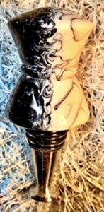 turned resin bottle stoppers