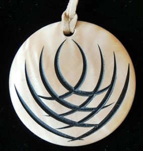 off-set cuts painted black on white