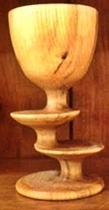 Off-set wine goblet