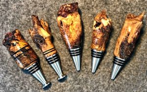 buckeye burl on stainless stoppers