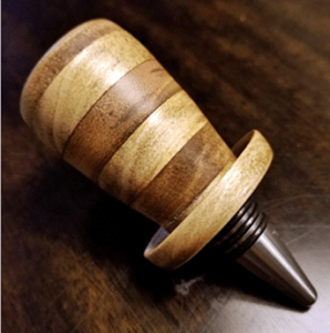 stainless stopper woodturned hat