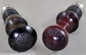 woodturning with stippled top