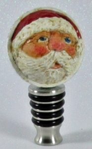 Santa carved in golf ball