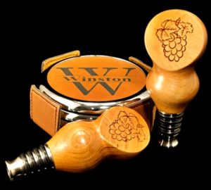laser engraved wine stopper