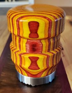 stainless steel meat tenderizer with colorwood handle