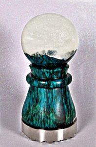 unique stainless meat tenderizer turned wood top