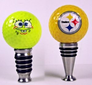 golf balls, bottle stoppers, Pittsburgh Steelers