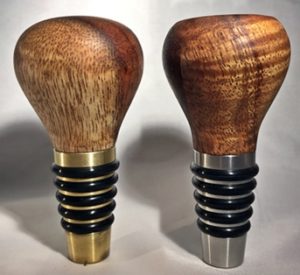 Niles stainless stoppers Koa turnings