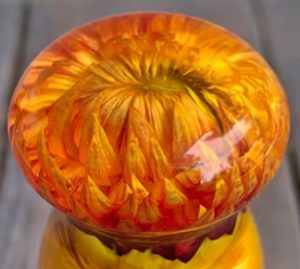real flower in resin