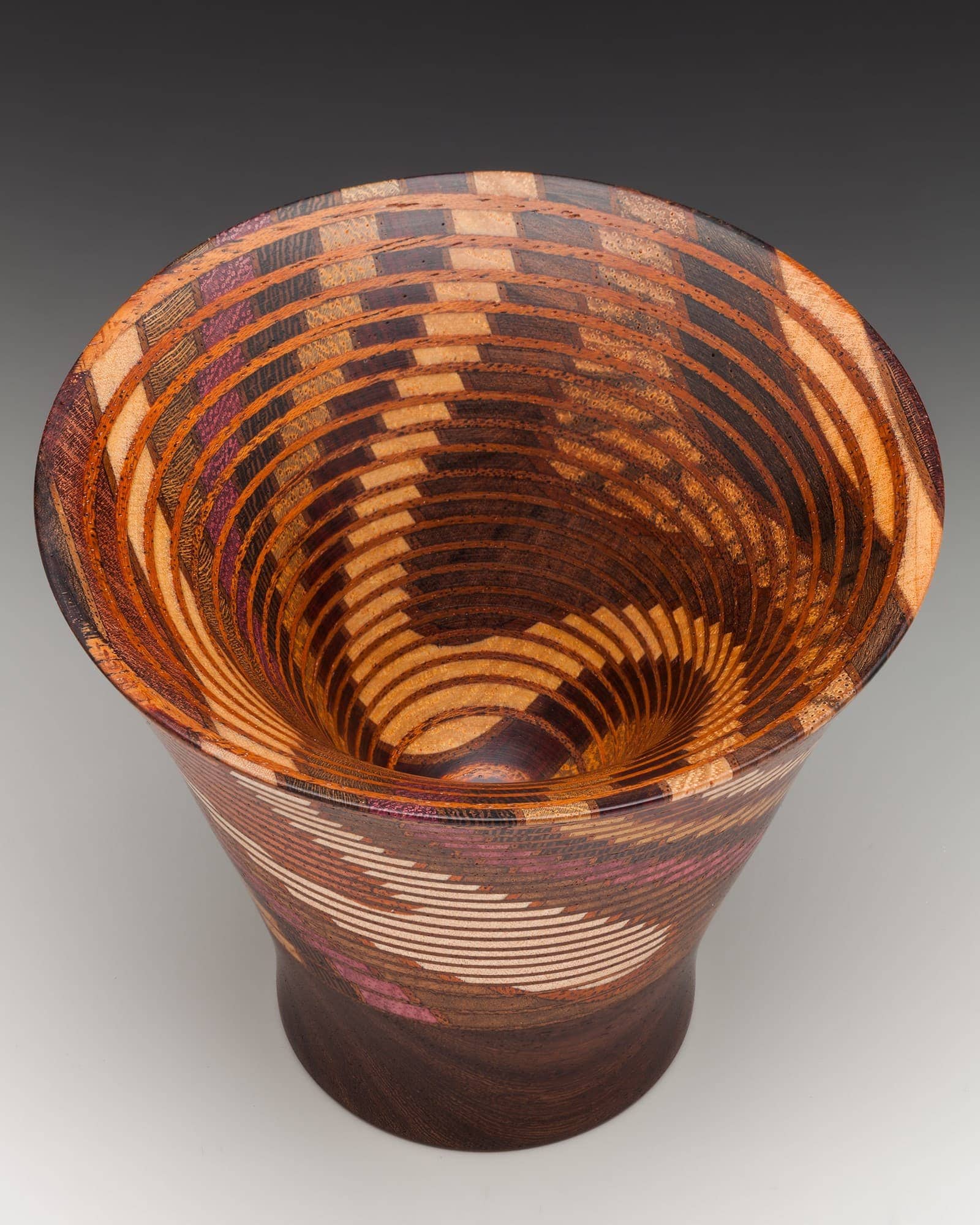 segmented wood turned artwork
