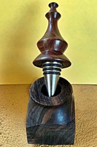 stainless stopper with holder for wine