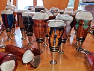 resin tops on stainless steel bottle stoppers