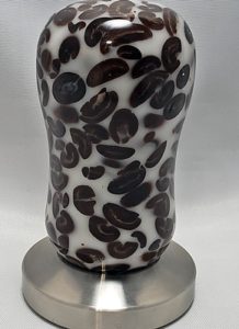 coffee tamper base with coffee bean handle