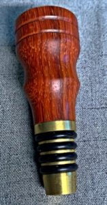 Padauk wood turned for bottle stopper top