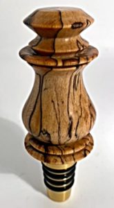 spalted maple bottle stopper