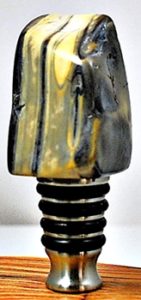 stone top on stainless steel bottle stopper