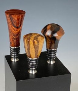 elegant woodturned wine bottle stoppers
