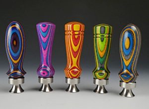 beer bottle opener with colored wood handle