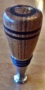 wood top on a stainless stopper