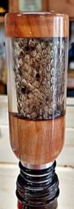 snake skin in resin bottle stopper