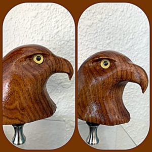 Hand carved eagle bottle stopper