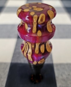 colored pencils in resin