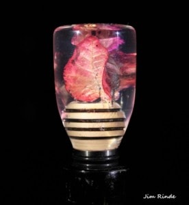 flower in clear resin