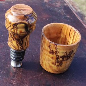 Bottle stopper and shot glass