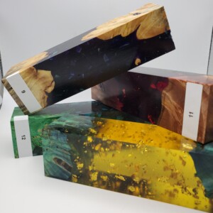 hybrid wood and resin handle blank