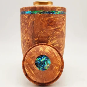 Small Maple urn with mother of pearl inlay