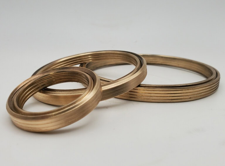 Low Profile Bronze Threaded Ring Sets Made in USA - Niles Bottle Stoppers