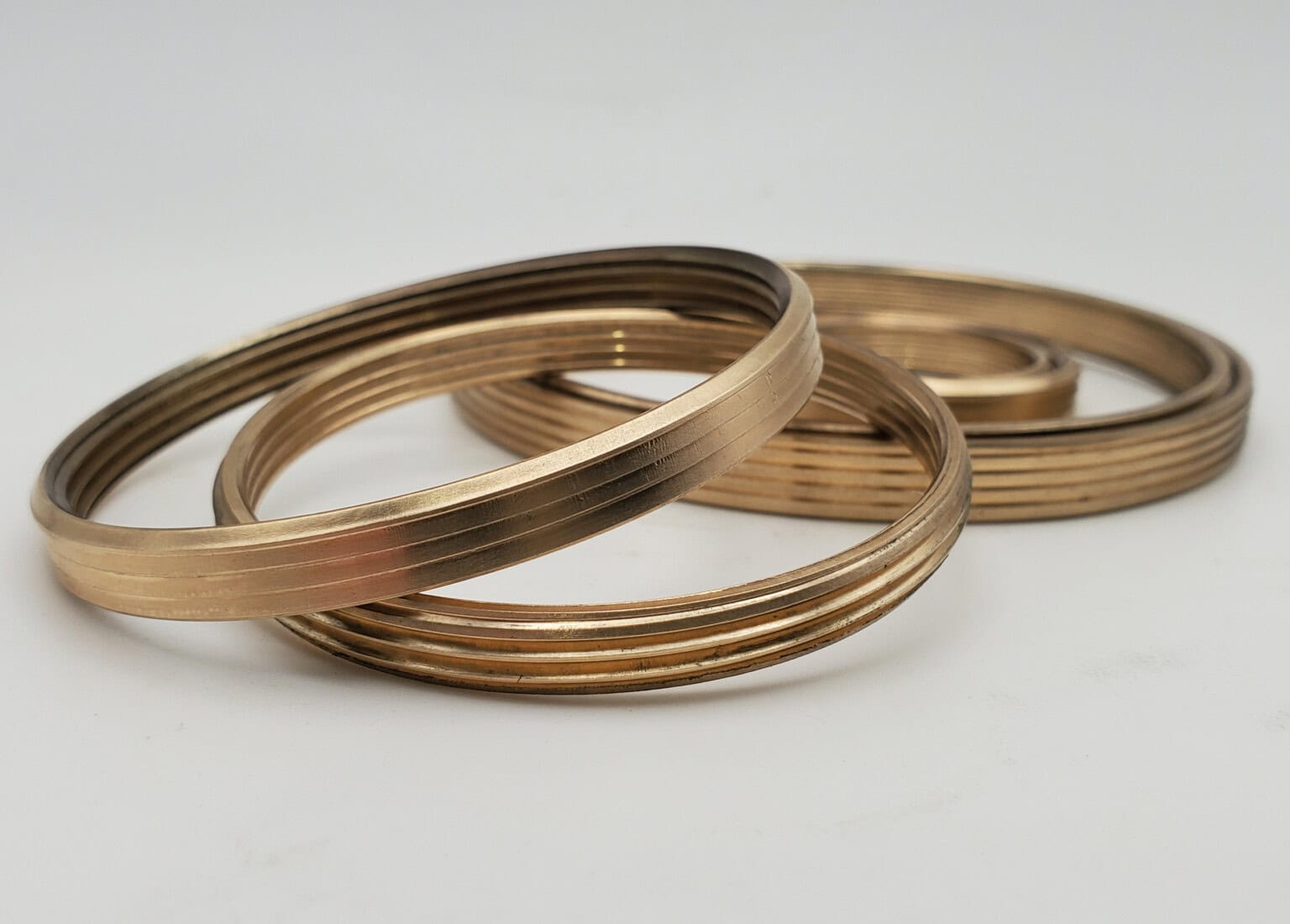 Low Profile Bronze Threaded Ring Sets Made in USA - Niles Bottle Stoppers
