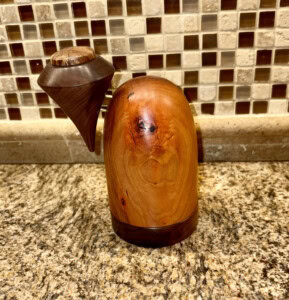 Walnut and  Cherry urn