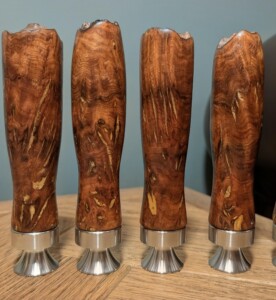 Elm and Niles stainless steel bottle openers.